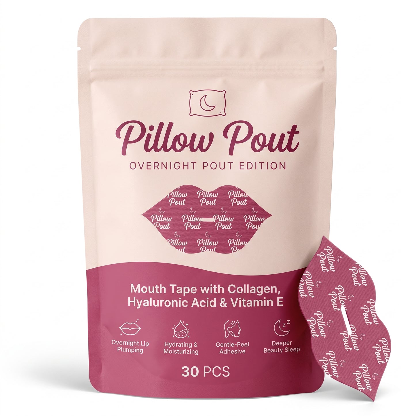Pillow Pout — Hydrating Collagen Mouth Tape