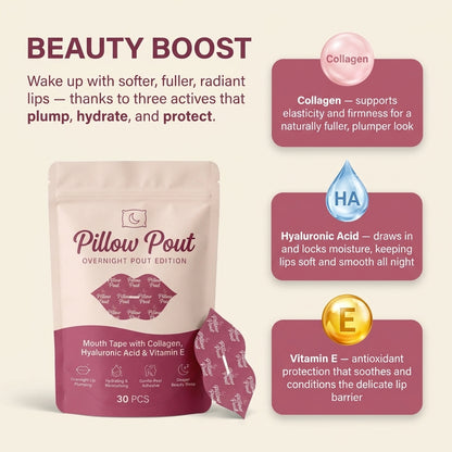 Pillow Pout — Hydrating Collagen Mouth Tape